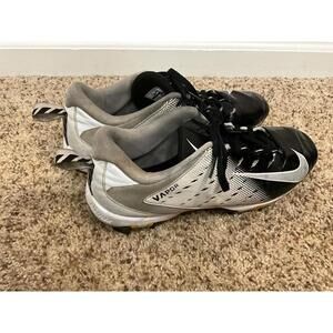 NIKE VAPOR UNTOUCHABLE SHARK 3 BLACK AND‎ WHITE SIZE 10 CLEATS